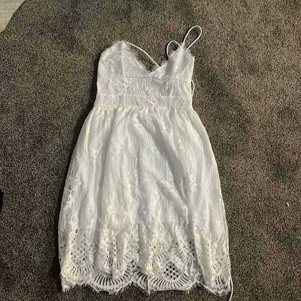 White graduation dress